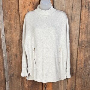 Varley Cream mock neck Knit Doublesoft Top